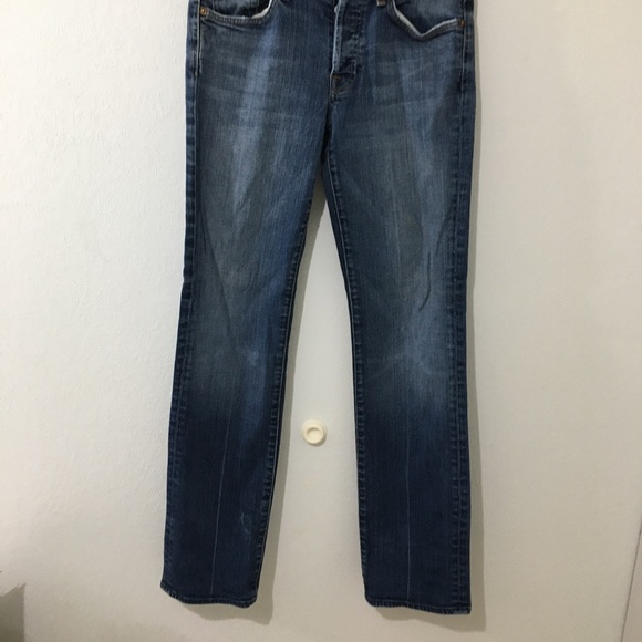 7 for all Mankind Standard Button Fly Jeans. Argyle Embroidered Pocket. Size 30. - Picture 4 of 10